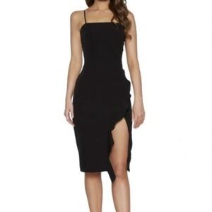 Bardot Carmelle Black Dress Ruffle